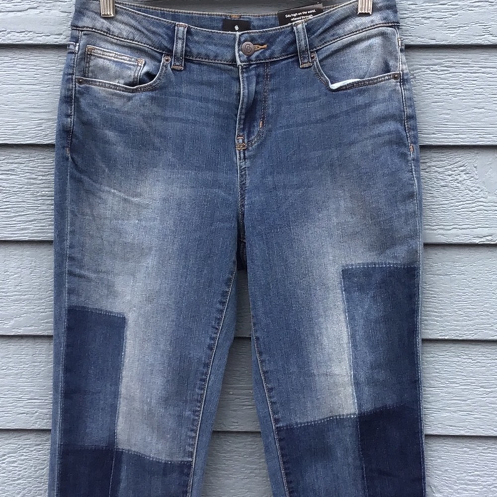 Dressbarn High Rise Patchwork Jeans - Picture 3 of 11